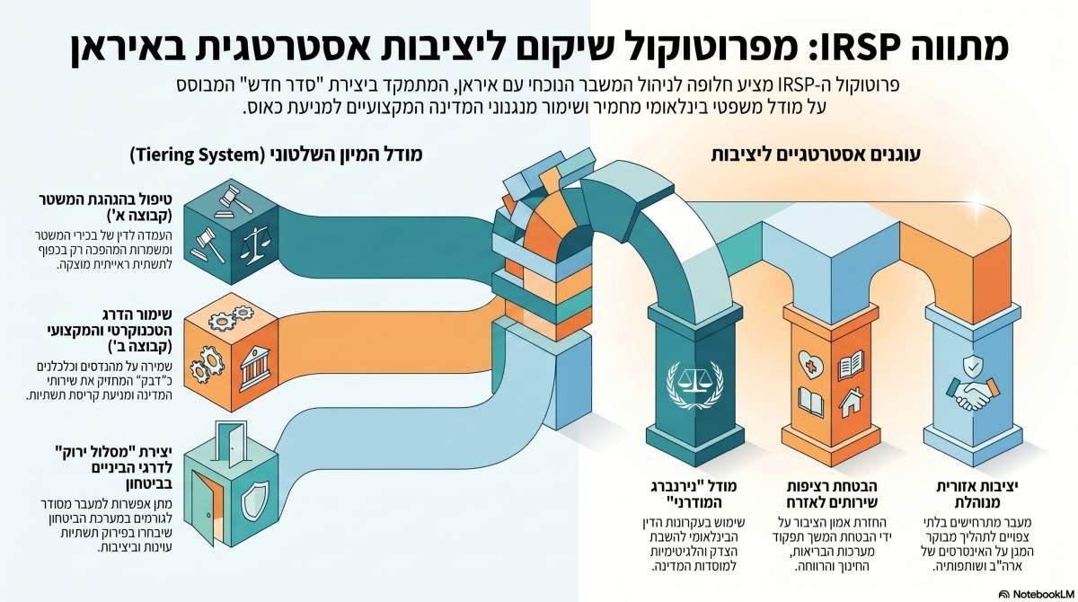 נייר עמדה: מתווה "פרוטוקול השיקום והייצוב האיראני" (IRSP) – מניהול משבר ליציבות אסטרטגית